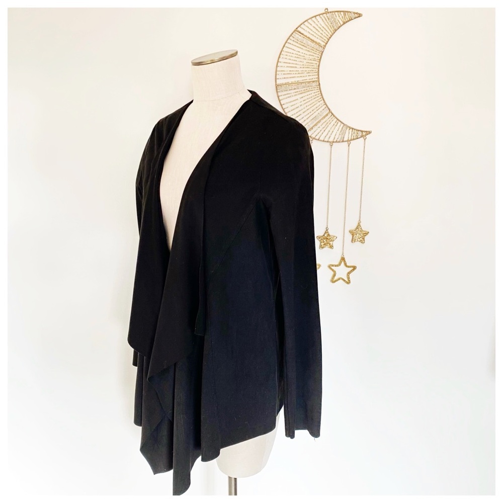 Tiffosi Faux Suede Cardigan Black Size Large - Picture 4 of 6
